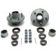 2) Galvanized Boat Trailer Hub Kits 3500 lb Complete w/Lug Nuts and Dust Caps