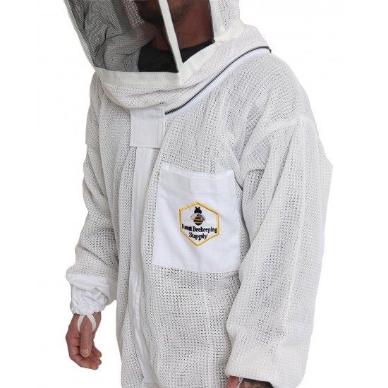 3 Layer Ventilated Bee Suit for Apiarist, Breathable & Durable - Protection and Safety for All Beekeepers(Large)