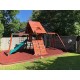 Rubber Mulch Nuggets Protective Flooring for Playgrounds, Swing-Sets, Play Areas, and Landscaping (2,000 LBS - 77 CU. FT, Red)