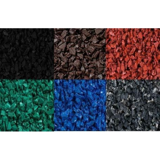 Rubber Mulch Nuggets Protective Flooring for Playgrounds, Swing-Sets, Play Areas, and Landscaping (2,000 LBS - 77 CU. FT, Red)