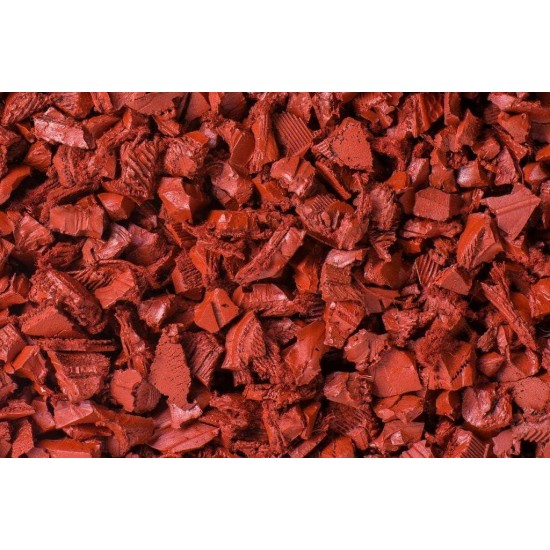 Rubber Mulch Nuggets Protective Flooring for Playgrounds, Swing-Sets, Play Areas, and Landscaping (2,000 LBS - 77 CU. FT, Red)