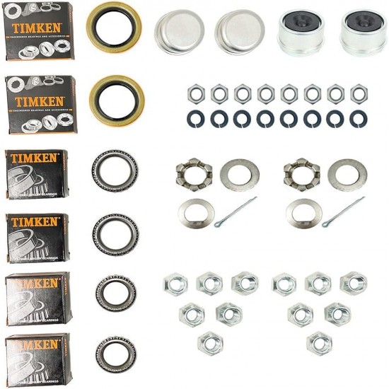 Pro 4,400 lbs. Trailer Axle Electric Brake Kit 6-5.5 Bolt Circle