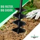 Auger Drill Bit Extension 7 x 28 with 1/2 Non-Slip Hex Drive — Garden Auger for Planting Gallon Potted Plants and Post Holes — Garden Digging Tool for Dirt, Sand, Soil & Clay