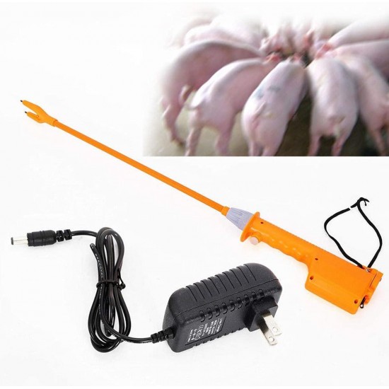 N A Animal Electric Prod Hot Shock, 4000Mah Electric Rechargeable Hand Prod Shock Animals Livestock Farm Pig Cattle Prod Safety Shock,55CM