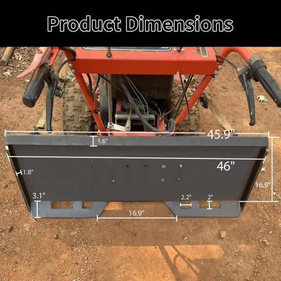 1/2 Quick Tach Mount Plate Attachment Skid Steer Loader Compatible with Kubota and Bobcat Skid Steers and Tractors