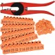 1000 Sets Numbered Plastic Livestock Ear Tags for Cattle Pigs Calf Goat Hogs Animal Identification TPU Earring Tagger with 1 pcs Pliers Applicator, Orange