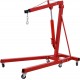 2 Ton(4000lbs) Folding Engine Hoist Cherry Picker, Shop Crane Hoist Lifter, Heavy Duty Steel with 6 Iron Caster Wheels (Red)