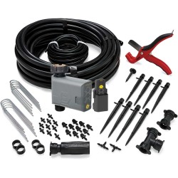 69600 Shrub and Flower Bed Drip Irrigation Kit with B-hyve (Gen 2) Smart Hose Watering Timer,Grey