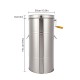 Honey Extractor, 2 Two Frame Stainless Steel Manual Crank Honey Extractor Equipment, Honey Bee Spinner Beekeeping