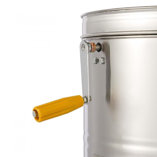 Honey Extractor, 2 Two Frame Stainless Steel Manual Crank Honey Extractor Equipment, Honey Bee Spinner Beekeeping