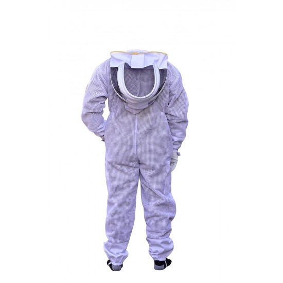 3 Layer Beekeeping Suit With Fancing Veil Sting Proof One Pair Gloves (2XL)