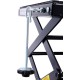 300 lbs Hydraulic Motorcycle Scissor Jack Lift, Small Dirt Bikes ATV Lift Hoist Hydraulic Foot-Operated Stand Lift, 4 Wheels, Black