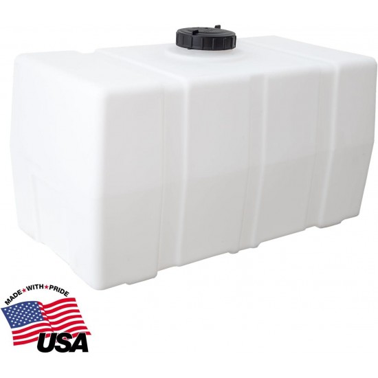 82123919 Horizontal Square Polyethylene Reservoir Water Tank for Farming Construction and More, 50 gallon, saddle