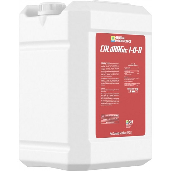 CALiMAGic 1-0-0, Concentrated Blend of Calcium & Magnesium, Prevents Secondary Nutrient Deficiencies, Helps Prevent Blossom End Rot & Tip Burn, Clean, Soluble, & Will Not Clog, 6-Gallon