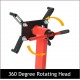 Auto Repair Rebuild Steel Engine Stand Folding Motor Hoist Dolly Mover Jack with 360 Degree Rotating Head, 1250 LB Capacity, Red