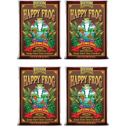 FX14047 Happy Frog pH Adjusted Organic Plant Garden Potting Soil Mix Bag, 2 Cubic Feet (4 Pack)