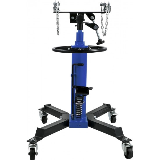 Transmission Jack, 1100 lbs Hydraulic Telescoping Transmission Jack, 33-67 High Lift, 2-Stage Floor Jack Stand 1/2 Ton Capacity with Foot Pedal, 360° Swivel Wheel, Garage/Shop Lift Hoist