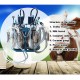 Cow Milking Machine Electric Piston Milking Machine for Cows 25L+25L 304 Stainless Steel Double Buckets for Cattle Milker Machine 20-24Cows/H Cows Milking Equipment 750W