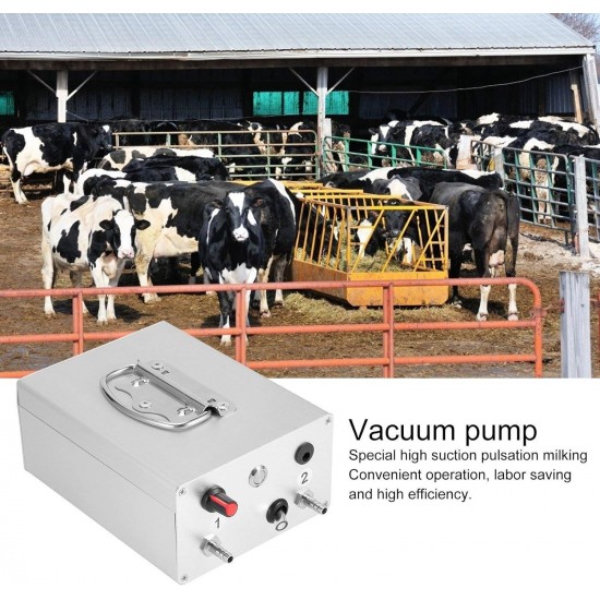 Milking Vacuum Pump, Pulsation Cow Milking Machine Parts, Milking Supplies(100-240V, U.S. Standard)