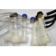 Goat Milker Machine Component/Replacement:Claw Cluster/Inflation Shells teat-cups liners+Hoses Clear Poly PVC See Through Silicone Portable Family Farm Station Bottom Unload Relief Valve