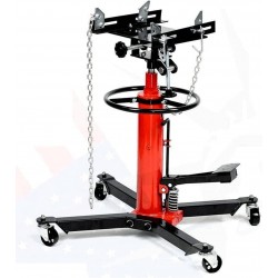 Transmission Jack 1660 lbs/ 0.75 Ton Capacity Hydraulic Telescopic Transmission Jack 34 - 70 Adjustable Height Telescoping Transmission Hydraulic with 360° Swivel Wheels Lift Hoist (Red)