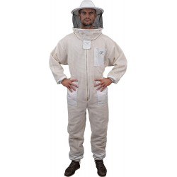 420 Aero Beekeeping Suit with Round Veil, 5XL, Crystal White