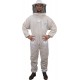 420 Aero Beekeeping Suit with Round Veil, S, Crystal White