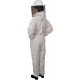 420 Aero Beekeeping Suit with Round Veil, XL, Crystal White