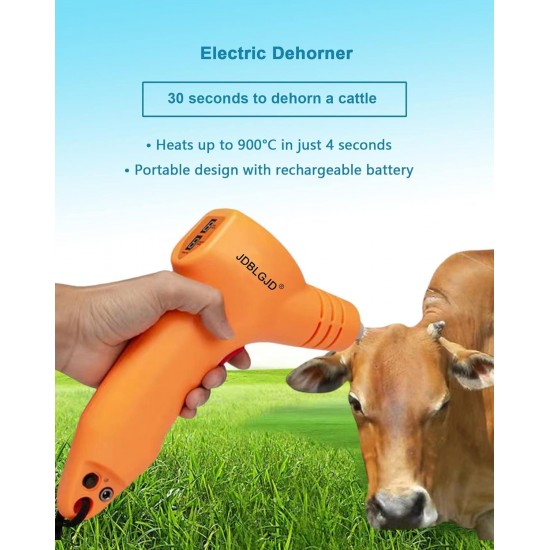 Electric Dehorner for Cattle, Electric Dehorner Fast Heating Cattle Lamb Farm Dehorning Tool for Calf Goat Cattle- Safe and Efficient Horn Removal(US Plug)