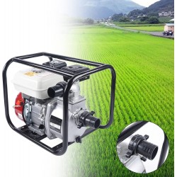 Gas Engine Water Pump, 6.5HP 210cc 158-Gpm 2-Inch Gasoline Engine Portable Water Pump, Pull Recoil Start System (6.5HP 210cc 158 Gpm)