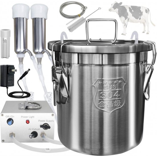 12L Cow Milking Machine (Classic Model) and Goat Milking Teat Cup Replacement (Tube Included)