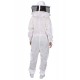 Ventilated Beekeeping Suit & Goatskin Gloves & Bee Family Stickers - YKK Metal Zippers - Men & Women - TOTAL PROTECTION - Self-Supporting Round Veil - Easily Take On & Off - 8 Pockets (Small)