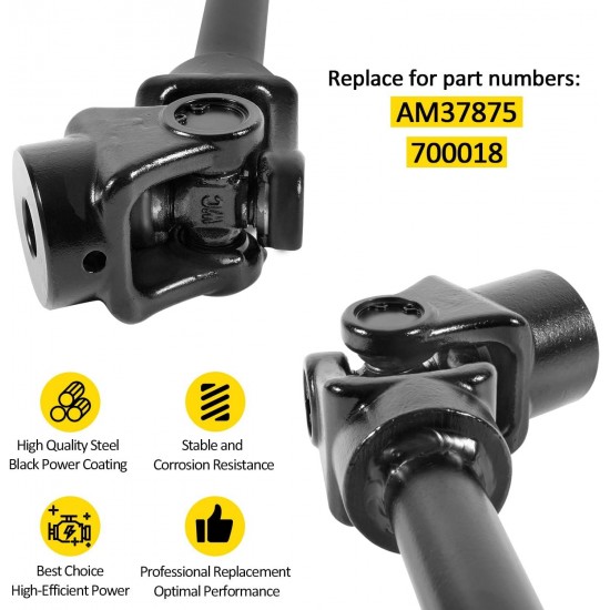 Drive Shaft Replacement for John Deere 317 Tractor AM37875 Driveshaft with Universal Joints Transmission Axle