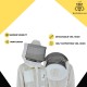 BeeProGear Ultra Ventilated Round Veil Jacket with Trouser White | 3 Layer Mesh Ventilated Beekeeping Trousers | Unisex Polycotton Beekeeper Jacket (X-Large)