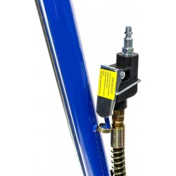 22 Ton Hydraulic Floor Jack Air-Operated Axle Bottle Jack with (4) Extension Saddle Set Built-in Wheels, Blue