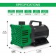 5500GPH Submersible Water Pump 460W Pond Pump with 25ft Power Cord & Pump Barrier Bag Ultra Quiet Aquarium Pump High Flow Water Fountain Pump for Waterfall Koi Pond Fish Tank Hydroponic