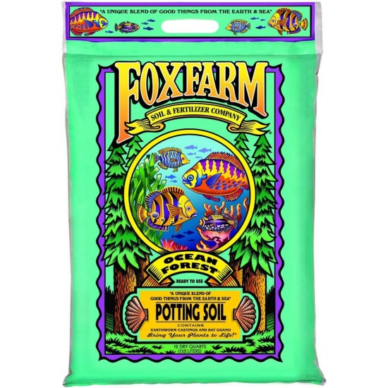 FX14053 Ocean Forest Plant Garden PH Adjusted 12 Quarts Potting Soil Blend Mix for Containerized Plants, 11.9 Pound Bag (8 Pack)