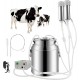 Cow Milking Machine Portable Cow Milking Machine, 5L/7L/14L Pulsation Vacuum Pump Milker, Electric Livestock Milking Equipment, Auto-Stop Milking Machine for Cows (Color : Cattle, Size : 7L)