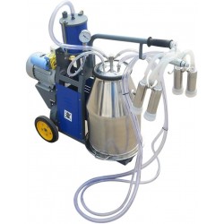 Milker Machine Electric Milking Machine 25L Single Bucket Single Handle for Farm & Household Cow and Goat Milking Machine 110v/220v (for Cow, 110V)