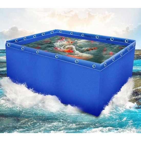 Pool Above Ground Aquarium Pool Pond,Canvas Fish Pond,Portable Water Storage Tank Foldable,Fish Pond Reservoir,Large Aquaculture Pool,Fish Pool for Breeding Koi,Water Storage/cistern