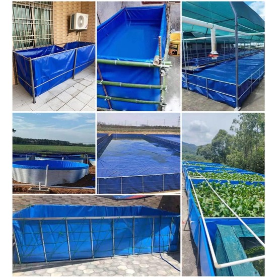 Pool Above Ground Aquarium Pool Pond,Canvas Fish Pond,Portable Water Storage Tank Foldable,Fish Pond Reservoir,Large Aquaculture Pool,Fish Pool for Breeding Koi,Water Storage/cistern