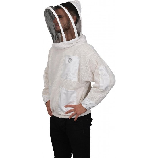 521 Aero Beekeeping Smock with Fencing Veil, S, Field Tan