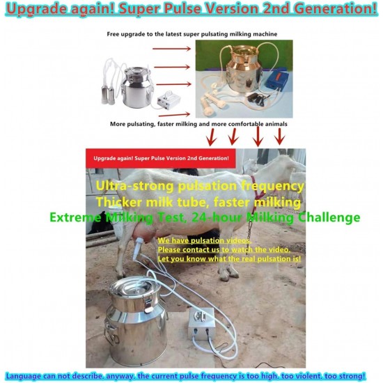 14L The Latest Upgraded Rechargeable Type high-Power Vacuum Ultra-Strong Frequency Pulsation Sheep Milking Machine