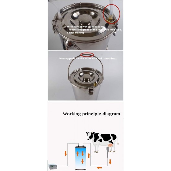 14L The Latest Upgraded Rechargeable Type high-Power Vacuum Ultra-Strong Frequency Pulsation Sheep Milking Machine