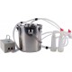 Goat Milking Machine, Cow Milking Machine,Electric Vacuum Pulsation Pump Milker,Milking Supplies W/Stainless Steel Bucket,Automatic Portable Livestock Milking Equipment