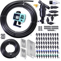 Automated Dripworks Individual Plant Irrigation Kit for Watering Individual Plants in Containers (with Timer) - Waters Upto 60 Plants | Agricultural Grade Components | Trusted  Since 1991