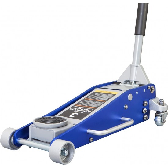 AT830011LUR Torin Dual Pump Quick Rise Aluminum Floor Jack, 3 Ton (6,000 lb), Blue/Silver