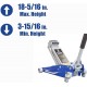 AT830011LUR Torin Dual Pump Quick Rise Aluminum Floor Jack, 3 Ton (6,000 lb), Blue/Silver