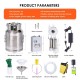 15L Rechargeable Cow Milker Machine Electric Pump Pulsating Portable Battery Powered Cow Milking Machine Automatic Vacuum Pump Adjustable with 304 Stainless Steel Bucket (for Cow)