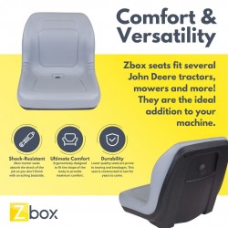 High Back Zero Turn Mower Seat # B1LGT100GR - HIGH Back Universal Vinyl Bucket Seat For Simplicity Citation Zero Turn Mower / ZT2450 Consumer Rider - LGT100GR